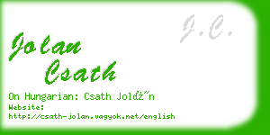 jolan csath business card